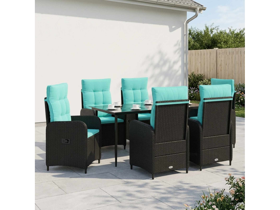 Vidaxl Conjunto De Mesa De Sofá 7 Unid.