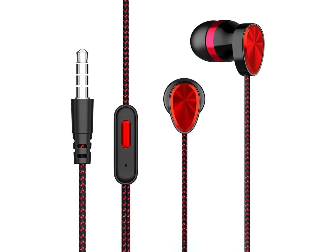 Fones De Ouvido Com Fio E Cancelamento Ruído, Com Graves Profundos E Encaixe Seguro Para Esportes, Jogos E Uso Diário