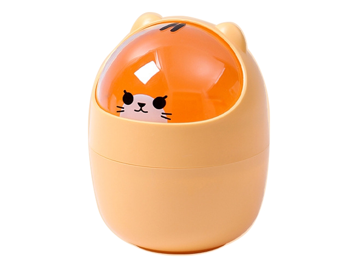 Cute Urso Forma Lixeira Pode Cesto De Lixo De Grande Capacidade Cartão De Desenho Animado Desktop Lixeira Pode