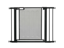 Portão de Escada Portão para Animais de Estimação Portão para Cães, Ajustável de 75 Cm a 103 Cm, Preto Ge