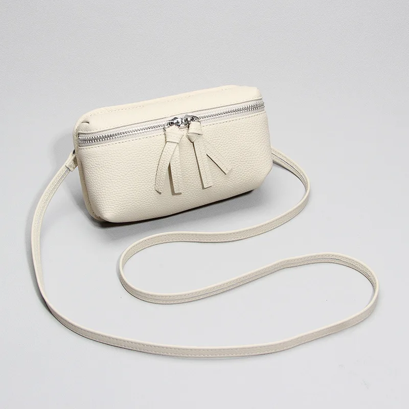 (marrom Claro) Bolsa Carteira Feminina De Couro Para Celular, Com Porta-celular/transversal/clutch