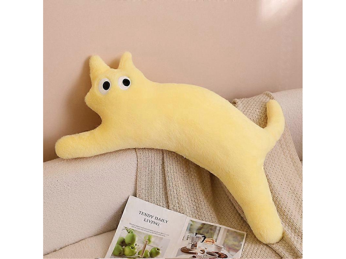 Almofada De Pelúcia Gato Dopamina 100cm, Macia, Enchimento De Algodão Pp