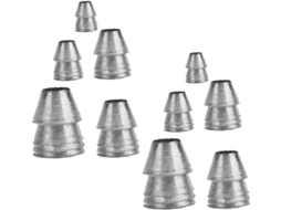 Conjunto De 25 Cunhas De Machado De Ferro Banhadas A Prata, Diâmetro De 8 A 16 Mm