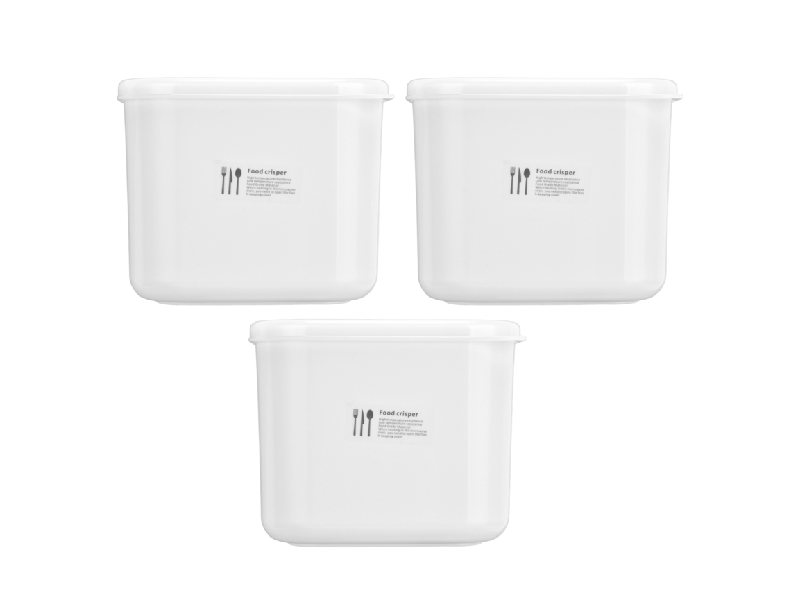 3pcs Bento Lunch Box Hermético 1000ml Contenedor Almacenamiento Comida Microondas Refrigerador