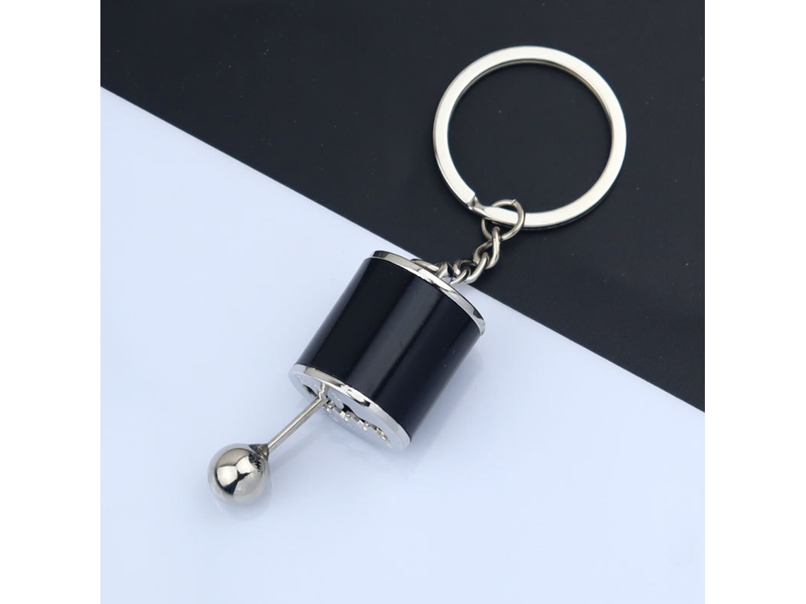 Pingente De Câmbio De Metal Para Carro Chaveiro Criativo Preto*