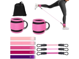 Faixas de resistência para tornozelo com socos, exercícios, equipamento para treinamento de glúteos, cabo de rebote para glúteos.-aquaforge