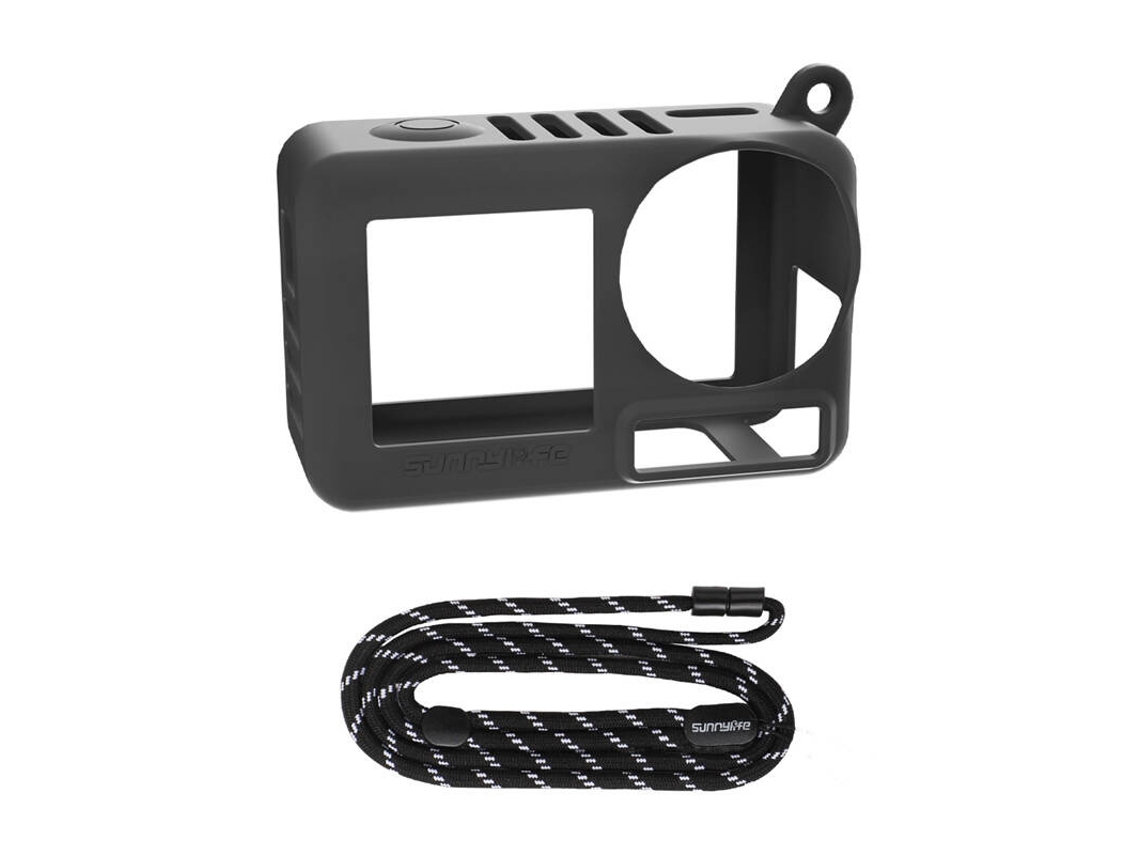 Capa De Silicone Sunnylife Oa5 Bht885 D Com Alça Para Action 5 Pro (preta)