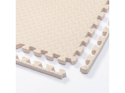 Tapete Para Brincar Chrui - 8 Peças De Encaixe Em Espuma Eva 30x30cm, 10mm De Espessura - Bege