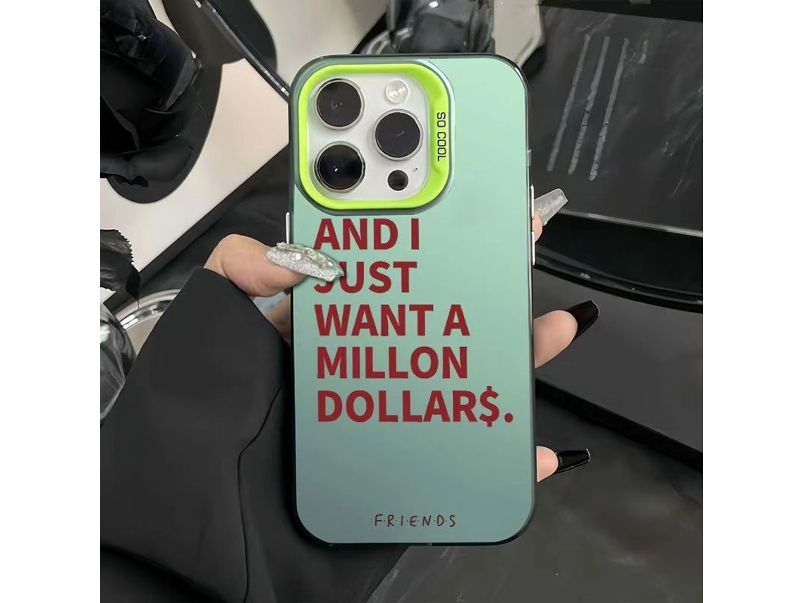 Capa Para Iphone 17 Pro Prata Verde Amigos Cor Prata Personalidade