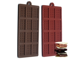 Pacote Com 2 Unidades De 12 Cavidades De Silicone Mini-Retângulo Fino Waffle De Chocolate Molde Faça Você Mesmo Para Pedaços De Chocolate ZMDECQNA