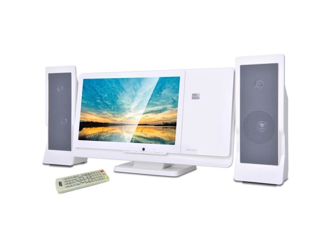 Leitor de CD AQUAFORGE com Bluetooth, suporte, USB e entrada auxiliar