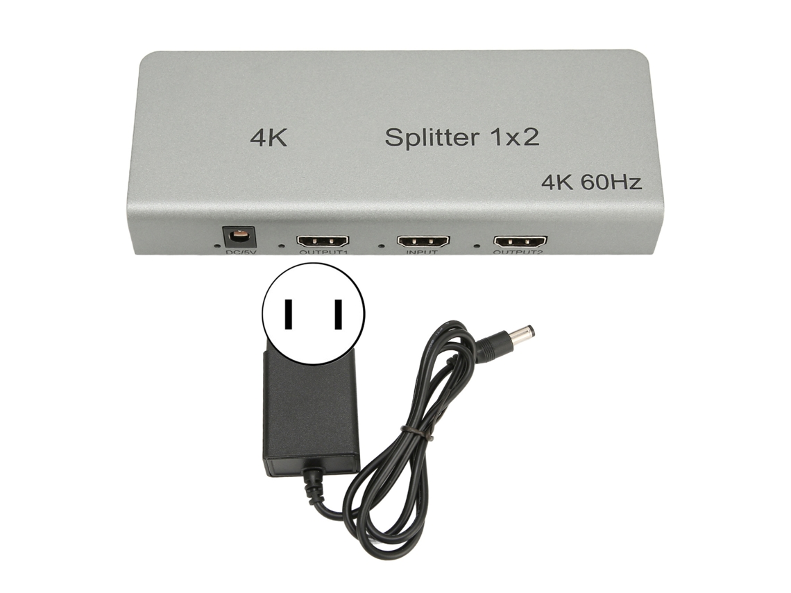 Divisor de Interface Mali Multimídia Hd 4k com 1 Entrada e 2 Saídas