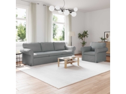 Vidaxl Conjunto De Sofás 2 Pcs Cinzento-claro 245 X 82 X 80 Cm Tecido