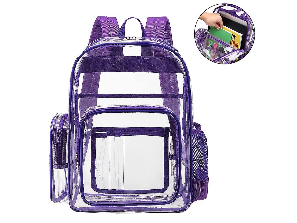 1 Mochila Transparente, Mochila Resistente E Translúcida