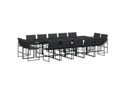Garden Dining Set, Garden Dining Sets Vidaxl Preto Aço (n/a)