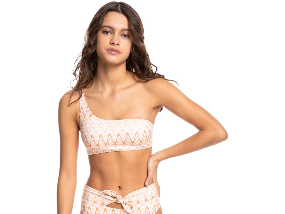 Parte Cima Biquíni Classic One Shoulder Aop Branco M Mulherquiksilver