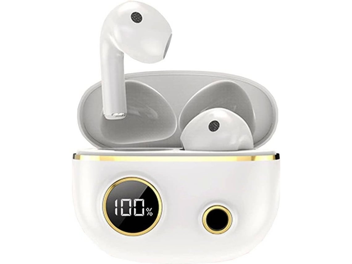 Auriculares Bluetooth True Wireless ENKERS com Microfone e Carregadorbranco