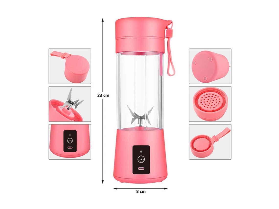 Lurelia Liquidificador Portátil Recarregável Usb, 6 Lâminas, Para Smoothies