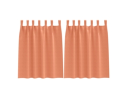 Conjunto 2 Cortinas Opacas Vidaxl Castanho Poliéster (140 X 140 Cm)