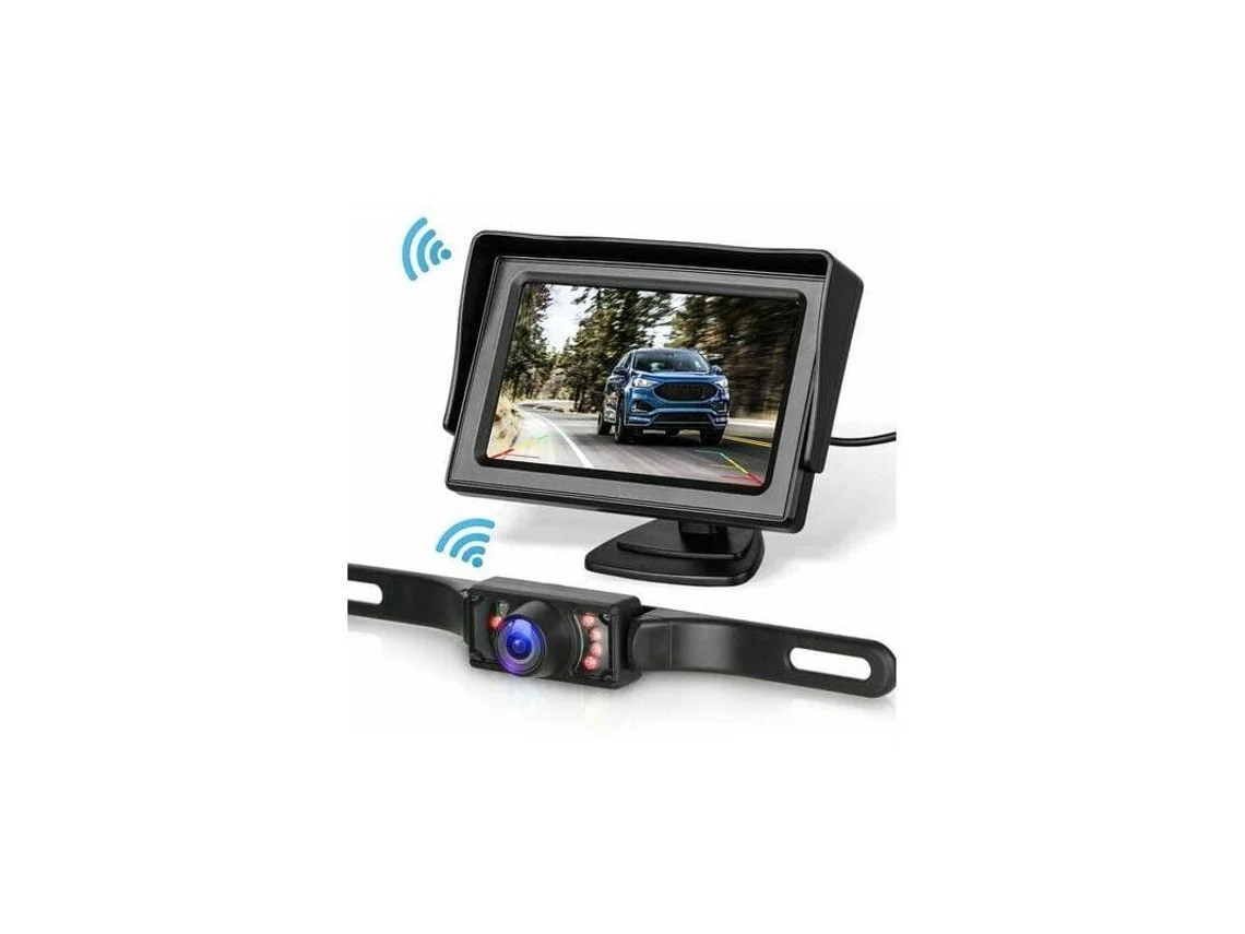Kit De Sistema De Câmera De Ré Sem Fio Para Carro/caminhão/van/picape/trailer Com Monitor De 4,3 E Sistema De Visão Traseira De Ré Ehstmind