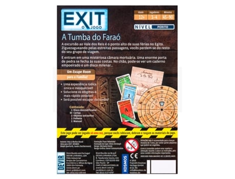 Exit O Jogo A Tumba Do Farao Escape Room Portugues Devir