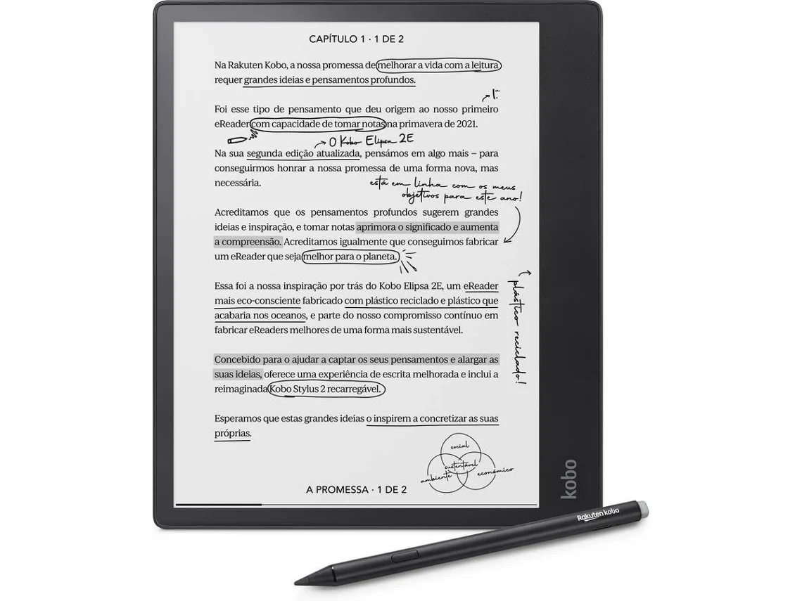 Bundle E-Reader KOBO Elipsa 2E (Preto)