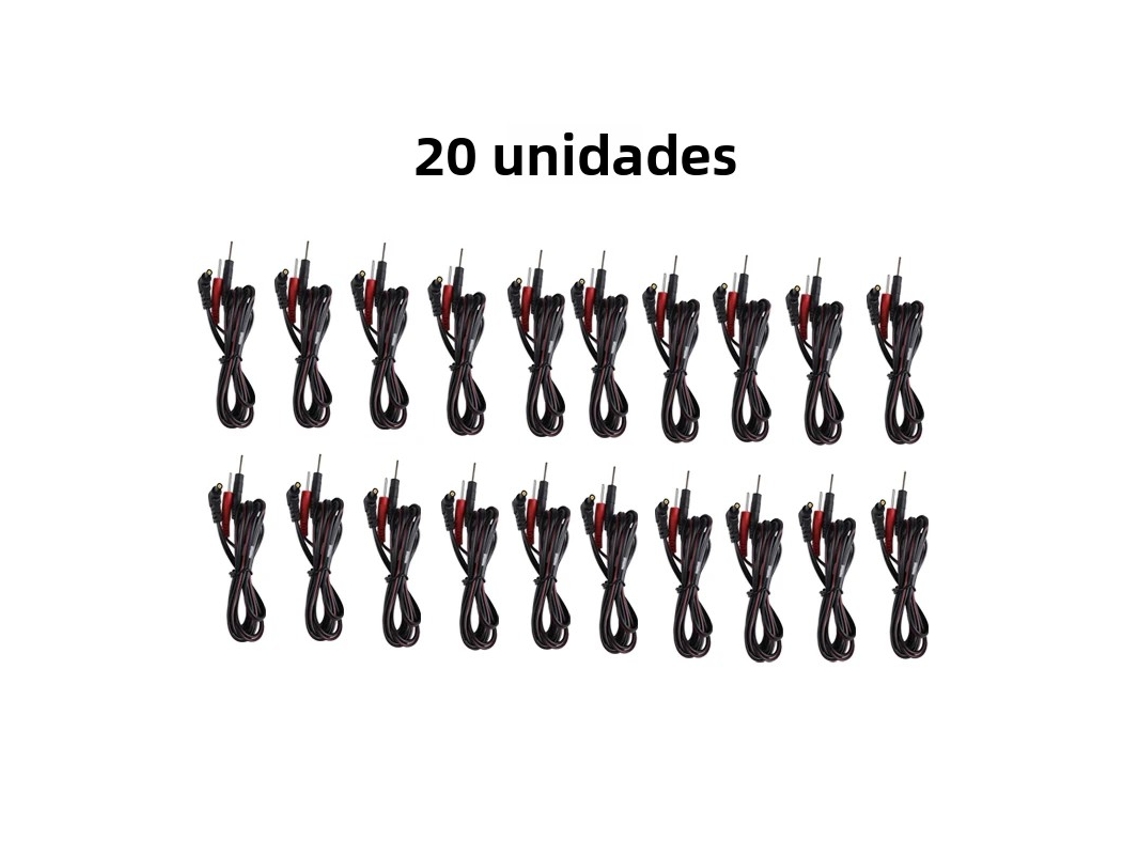 Cabos de Eletrodos Condutores com Conexões de Ponta Digital, Ferramentas de Terapia Digital MDUG (20 Unidades)