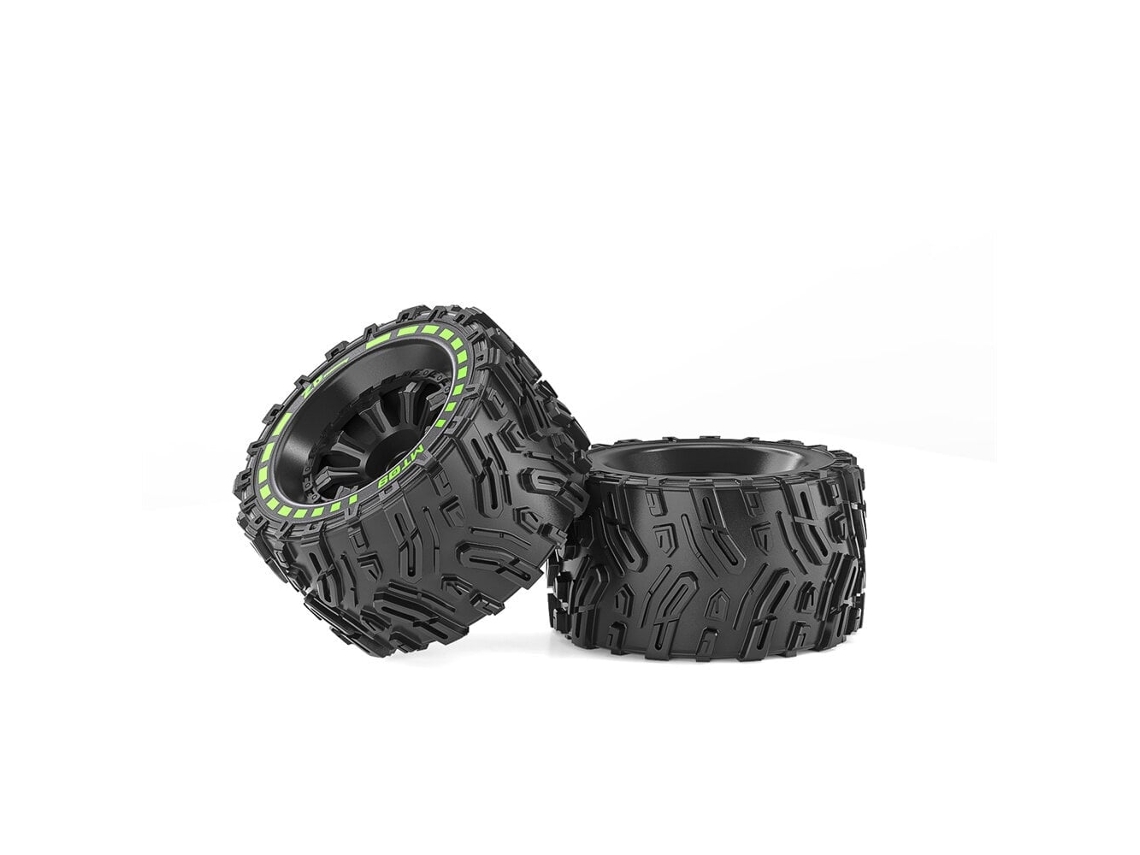 Pneus Verdes 2pcs Zd Racing Mt09 1/7 Peças Monster Truck Rc Sem Escova Rodas Pneus Barra Empinada Acessórios 09009 09049 MDUG