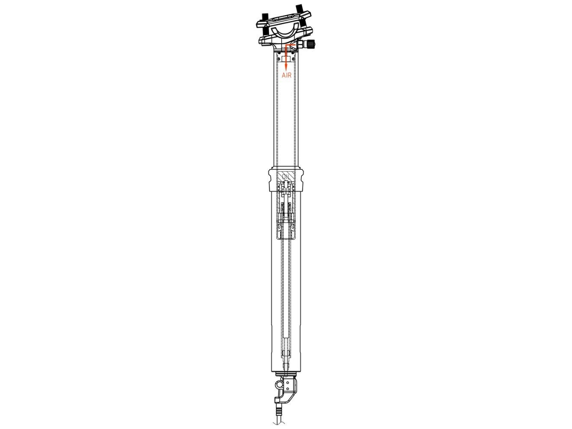 Espigão Selim Telescópico Sws 100 Mm Prateado 290-390 Mm / 27.2 Mmswitch