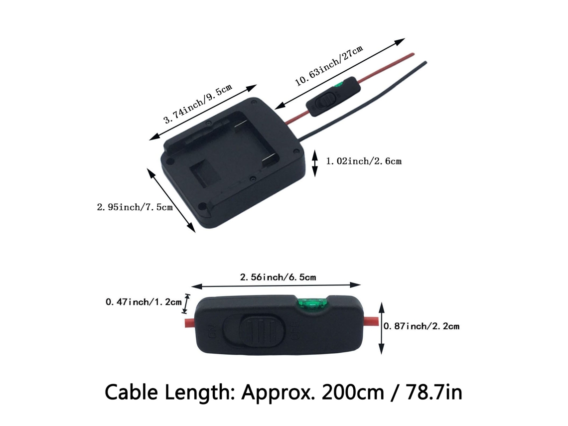 Cabo De Alimentação Dc Laxiscreed Para Antena Mini Dish Compatível Com Várias Baterias Portáteis