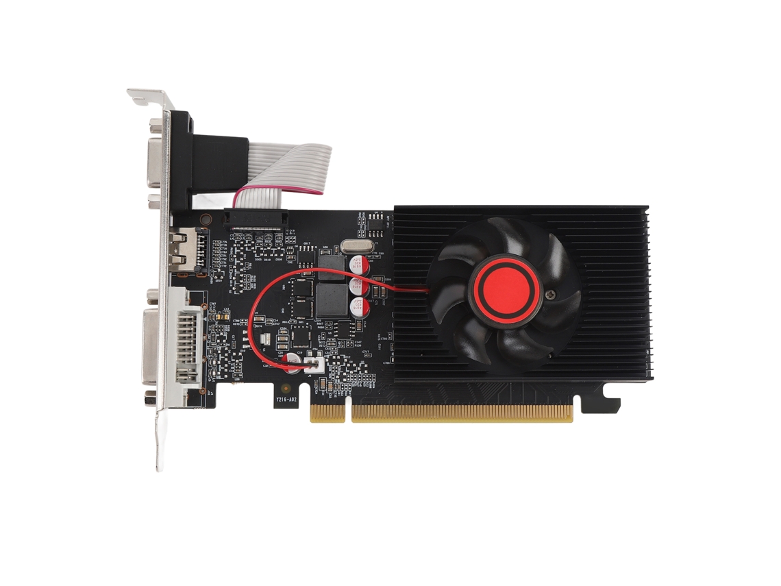 Placa De Vídeo Para Jogos 1gb Gddr3 64 Bits Pcie 2.0 16x Com Hdmi Vga Dvi E Cooler De Um Cooler