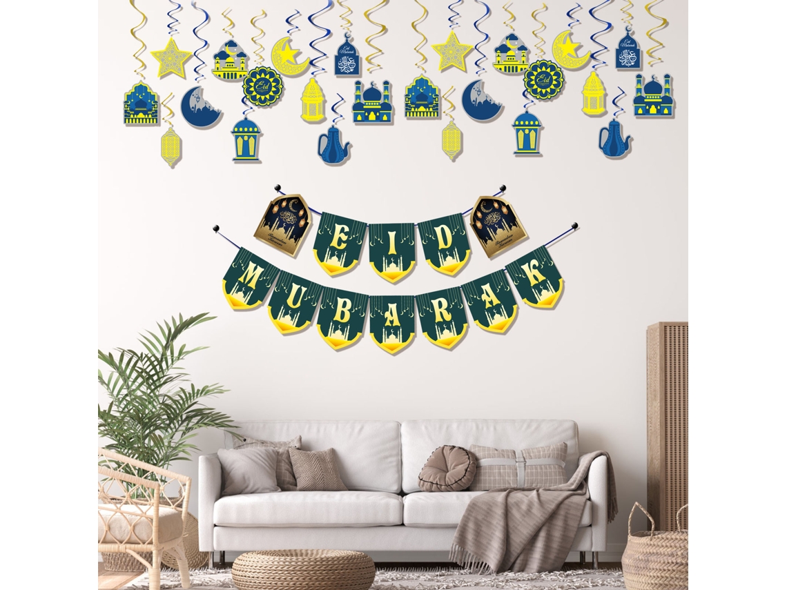 Decoração Espiral (versão Verde Escuro, Com Estrelas E Lua) Eoocoo