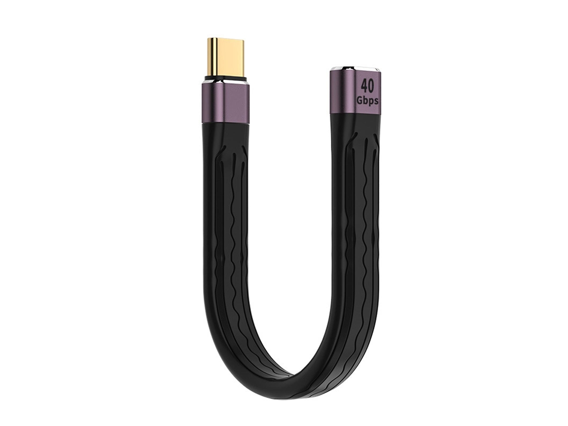 Tipo Fêmea De C Para Datilografar C Macho Cabo 40gbps Tipo Curto Cabo Do Carregador De Dados De Sincronização De C