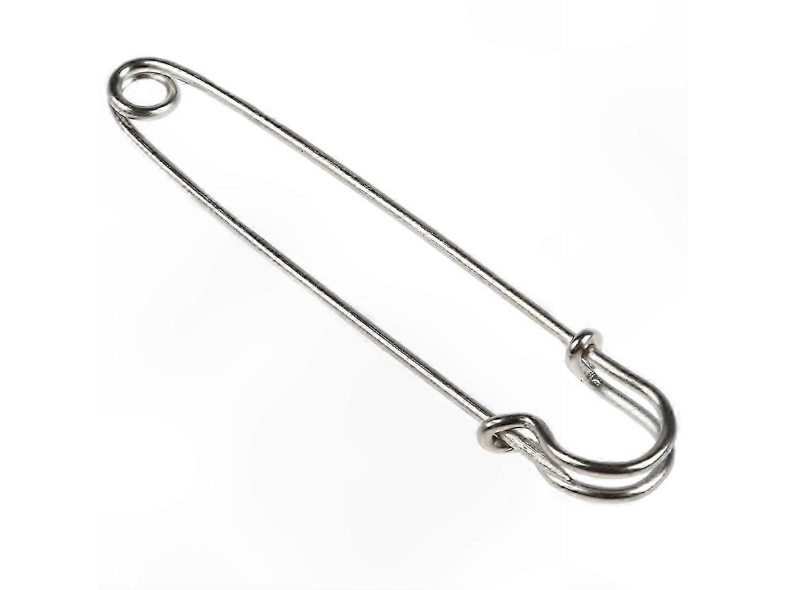 Pacote Com 10 Alfinetes De Segurança De Metal Resistentes De 4 Polegadas Para Tecidos E Materiais Grossos.