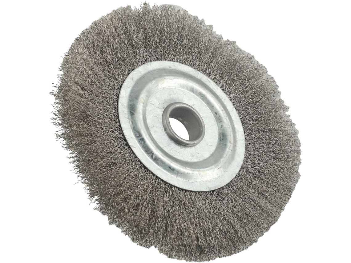 Escova De Arame Abrasiva 5 Polegadas Com Orifício 16mm, Projetada Para Acabamento E Limpeza De Metais