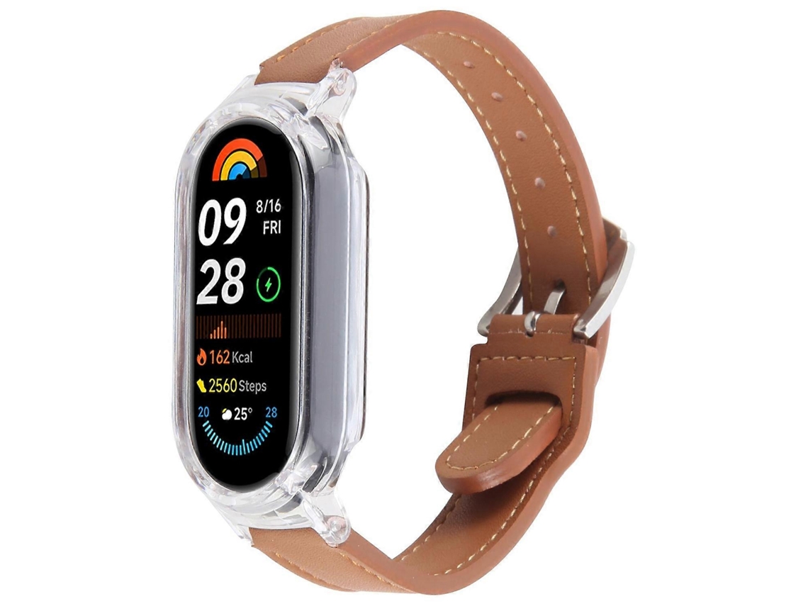 Lurelia Capa, Compatível Com Xiaomi Smart Band 8, Pulseira De Couro Fibra Ultrafina Integrada E Liberação Rápida, Tra