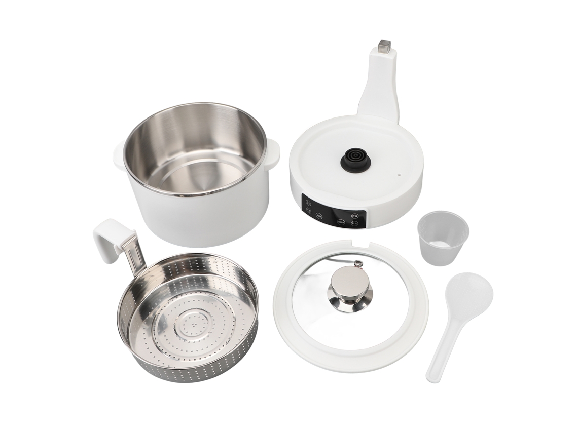 Panela elétrica inteligente de aço inoxidável 3l para arroz e sopas com função de elevação, plugue US 110v 700w LAXISCREED