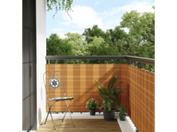 Vidaxl Tela De Varanda 600x90 Cm Vime Pe Castanho-claro