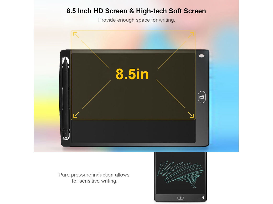 Tablet De Desenho Lcd De 8.5 Polegadas, Bloco Digital Portátil Com Caneta Estilo Verde