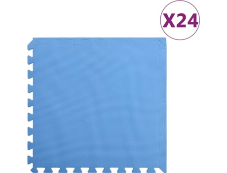 Tapetes de chão 24 pcs 8,64 ? espuma de EVA azul
