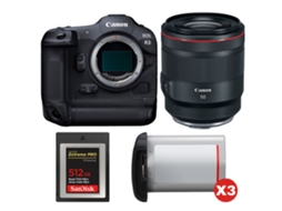 Eos R3 + Rf 50mm F/1.2 L Usm + 1 Sandisk 512gb Extreme Pro Cfexpress Type B + 3 Canon Lp e19 + Ebook “20 Dicas para Fotos Que Impressionam” CANON