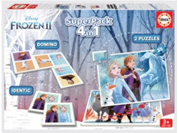 Jogo de Tabuleiro EDUCA Superpack Frozen 2 (Idade Mínima: 3 Anos - Dificuldade: Baixa)