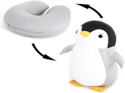 Lurelia Almofada Viagem, Ergonómica, Microesferas, Alta Densidade, 12v Carro, Infantil, Avião, Cinza