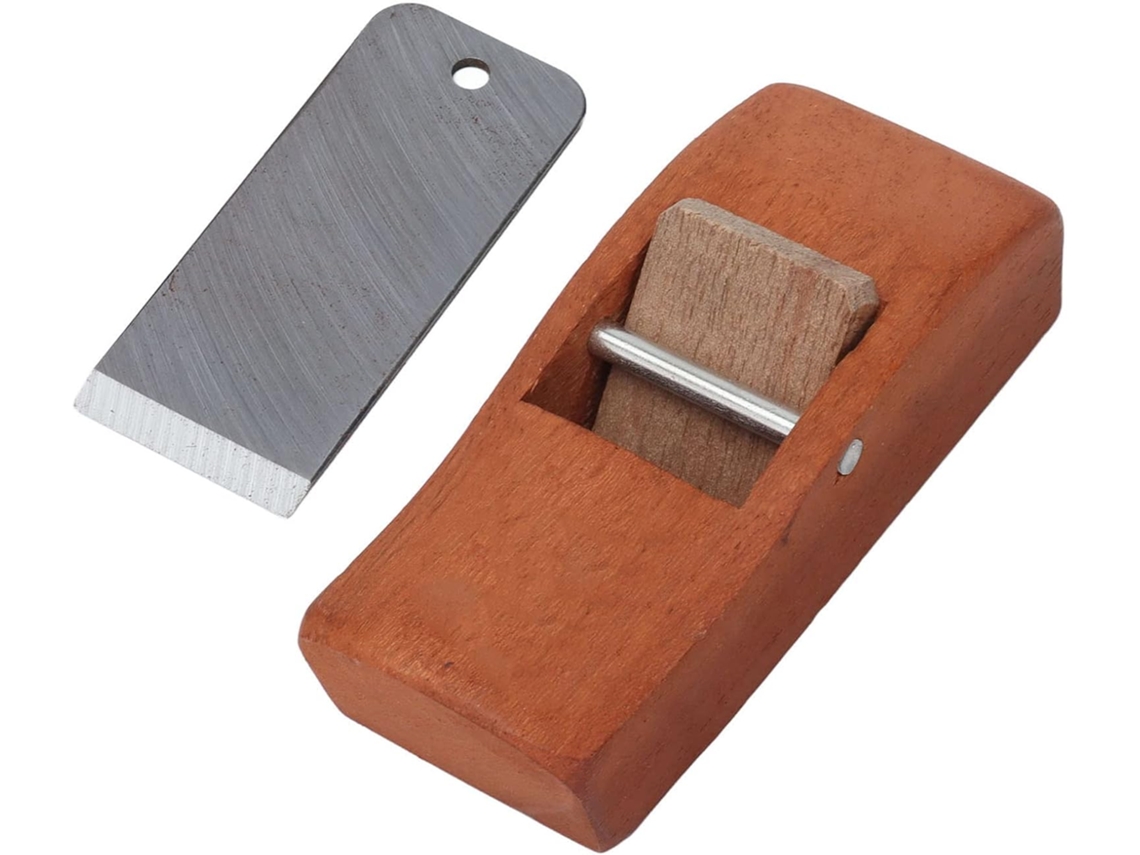 Plaina Pequena Para Madeira, Bloco De Sândalo Vermelho, Manual Com