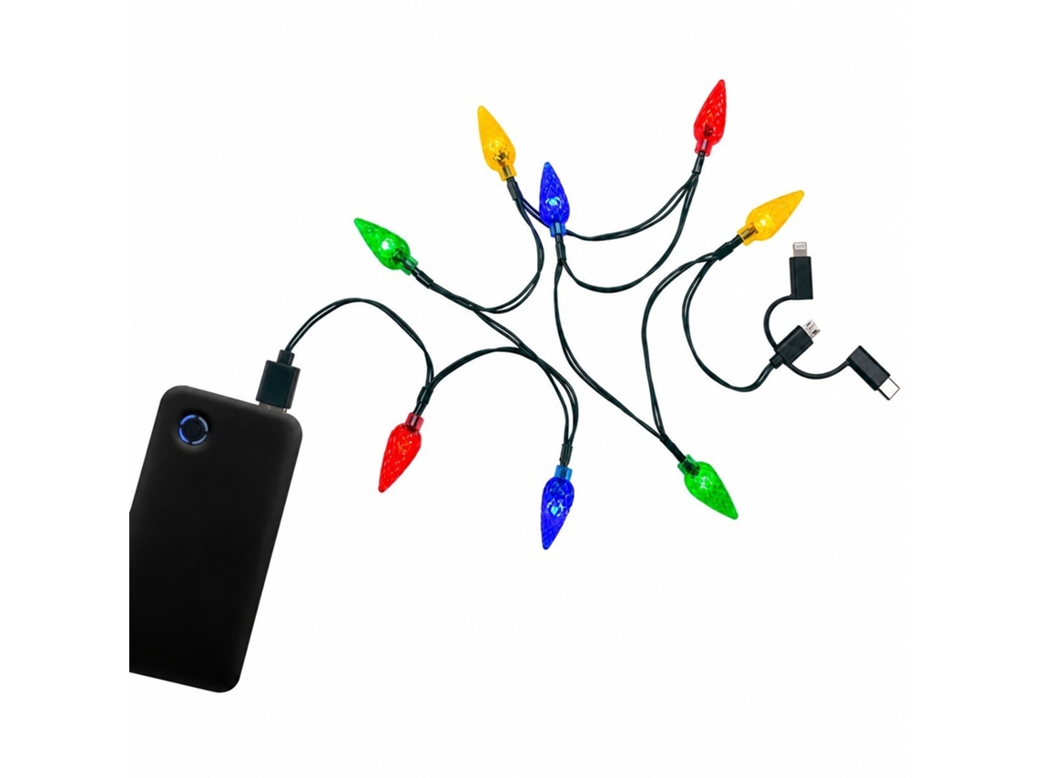 Cabo De Carregamento Usb Com Luzes Led, 90cm, Multicolor, Para Smartphone, Micro-usb, Usb-c, Relâmpago