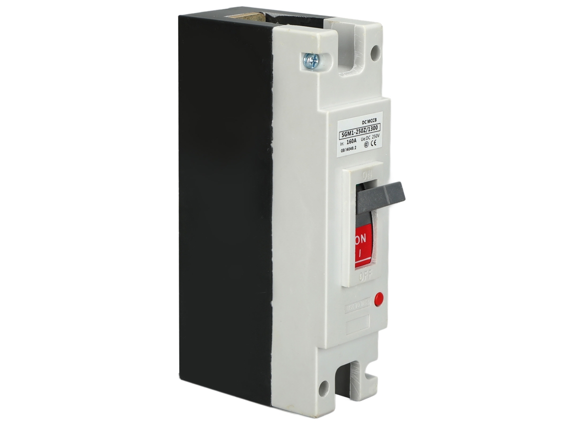 Disjuntor de Corrente Contínua 1P MCCB 250V 160A para Energia Solar e Eólica
