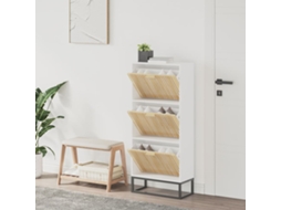 Vidaxl Sapateira 52x25x120 Cm Derivados De Madeira Branco