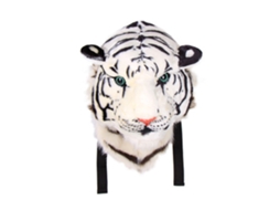 Primerox mochila Cabeça de Tigre Branca Plush 20l Leopardo Viagem Gênero Neutro