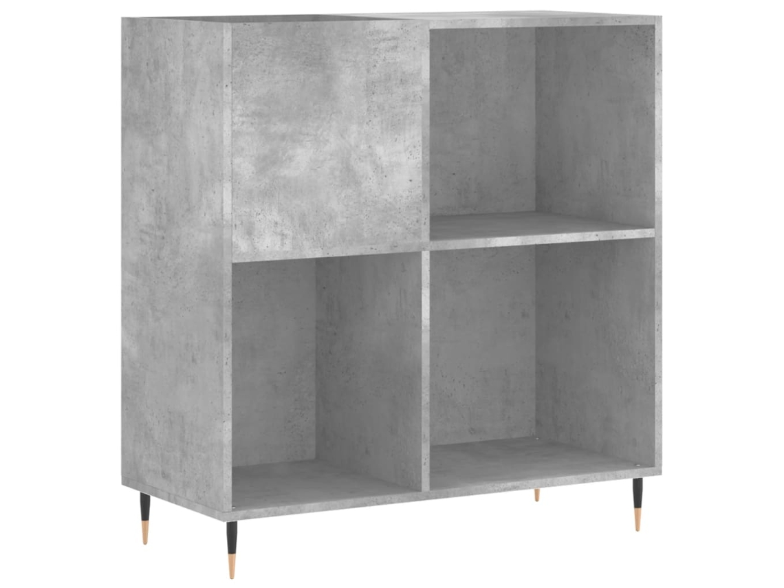 Record Cabinet, Record Cabinets Vidaxl Cinzeto Madeira Processada (n/a)