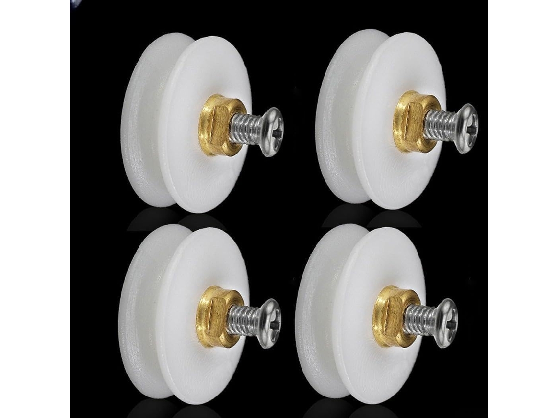 Conjunto De 48 Roldanas Para Portas Chuveiro, Em Nylon E Latão Com Rol